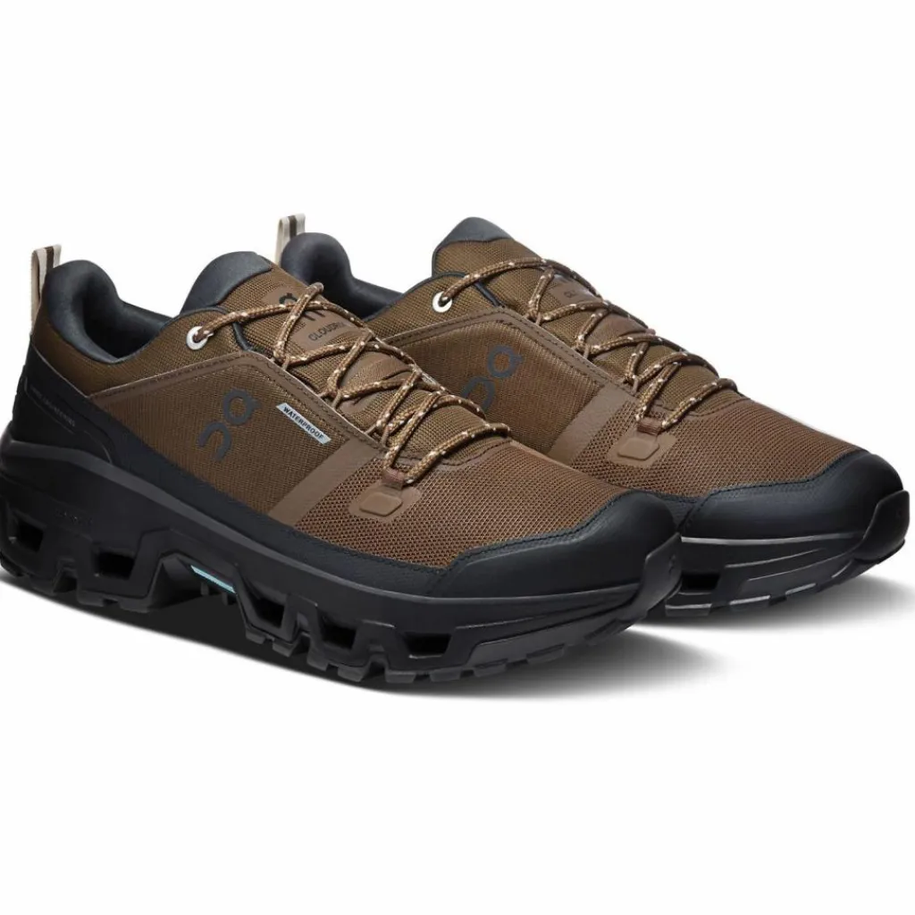 On Wanderschuhe<· Cloudrock Low WP Braun5934