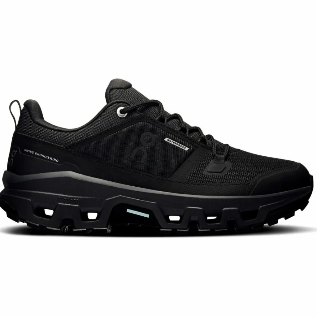On Wandern|Wandern<· Cloudrock Low WP black-black