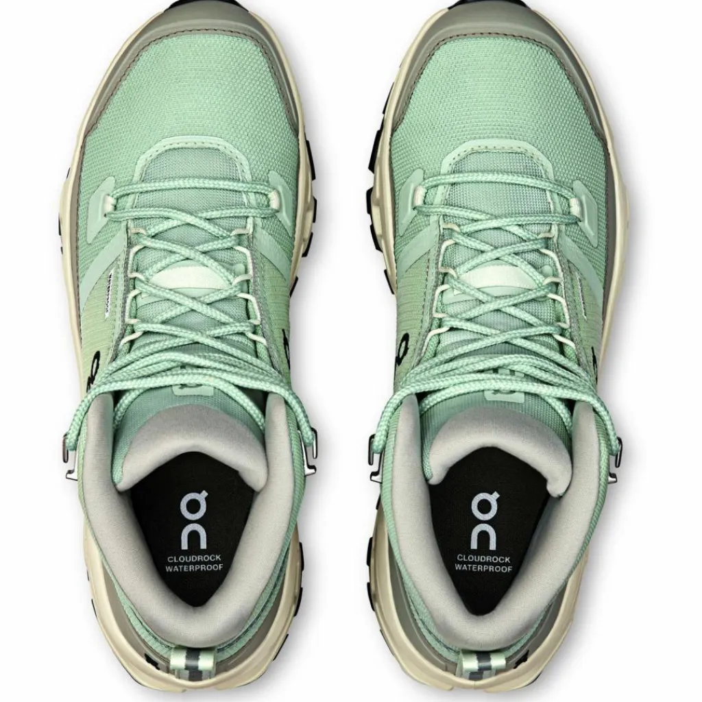 On Wandern|Wanderschuhe<· Cloudrock Mid WP mineral-aloe