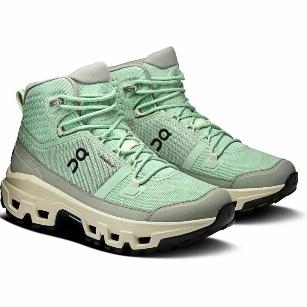 On Wandern|Wanderschuhe<· Cloudrock Mid WP mineral-aloe