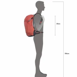 Osprey Wandern|Wandern<· Hikelite Tour 24 red pampas-magma brown