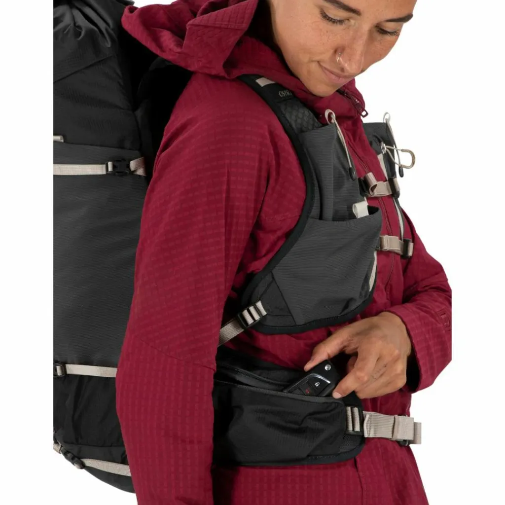 Osprey Wanderrucksäcke|Rucksäcke<· Tempest Velocity 30 dark charcoal-chiru tan