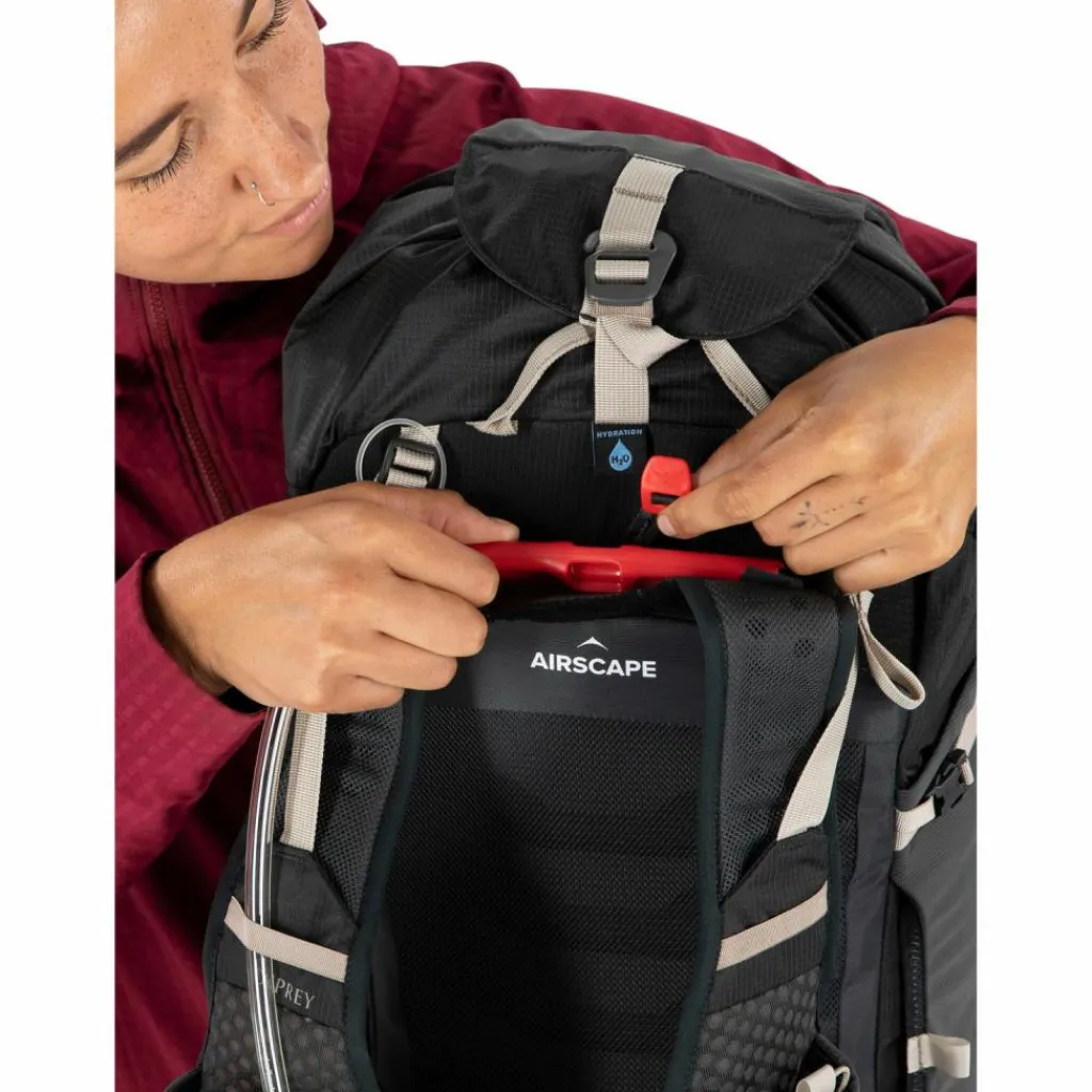 Osprey Wanderrucksäcke|Rucksäcke<· Tempest Velocity 30 dark charcoal-chiru tan