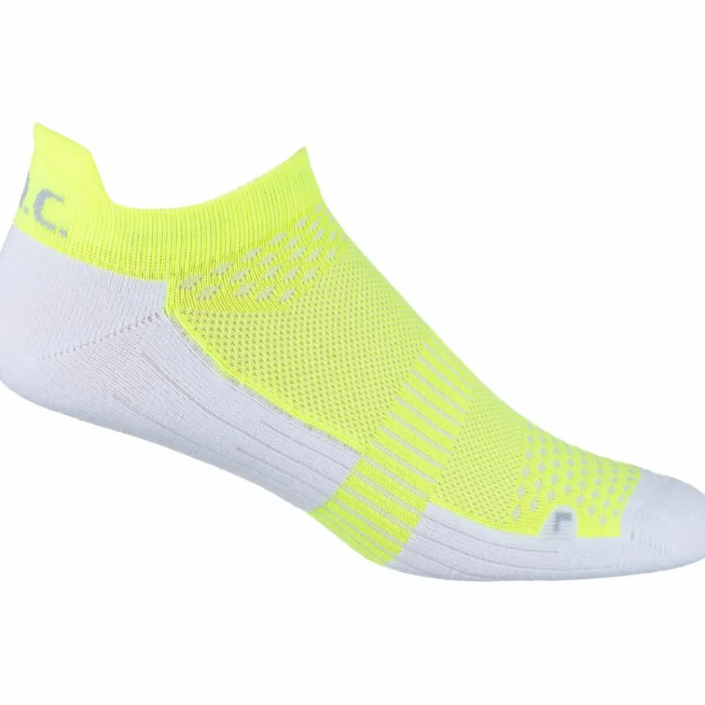 P.A.C. Socken<· Bike Footie Zip neon yellow-white