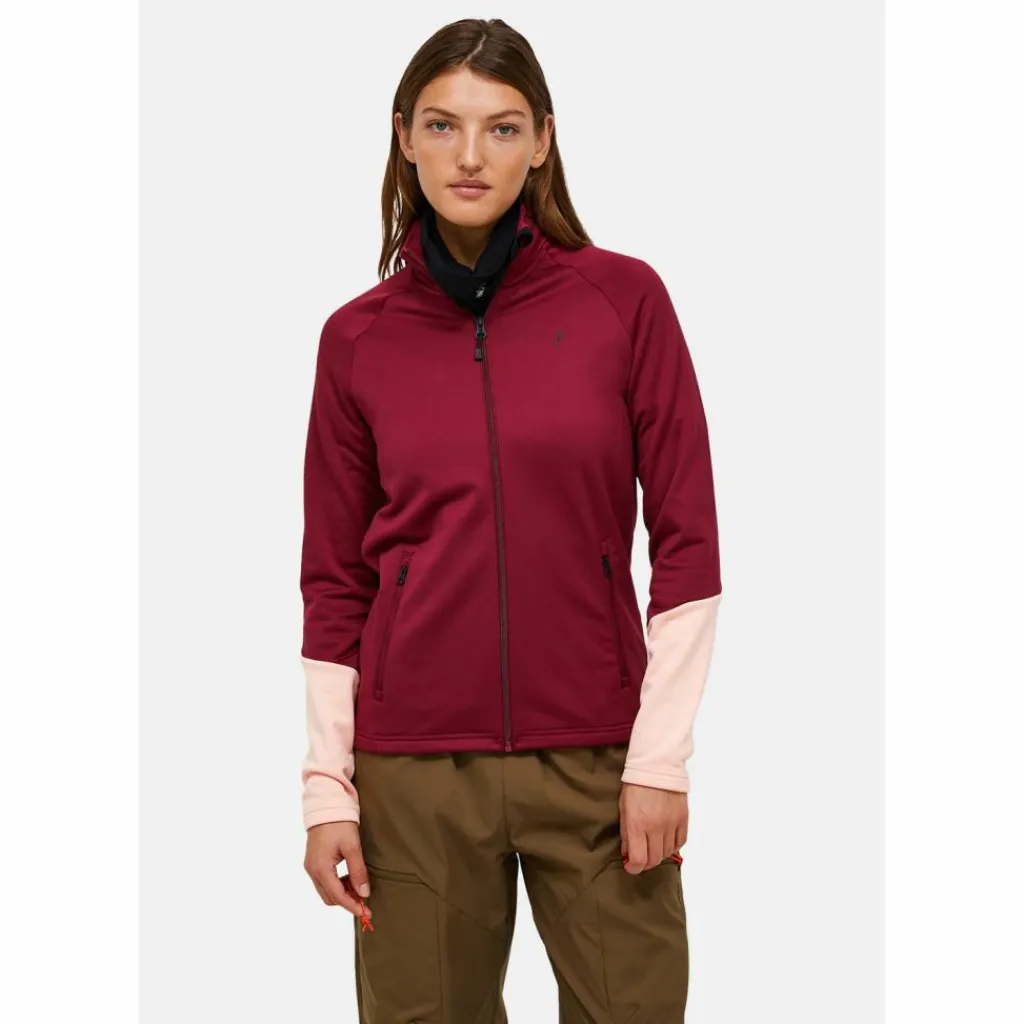 Peak Performance Fleecejacken< weinrot