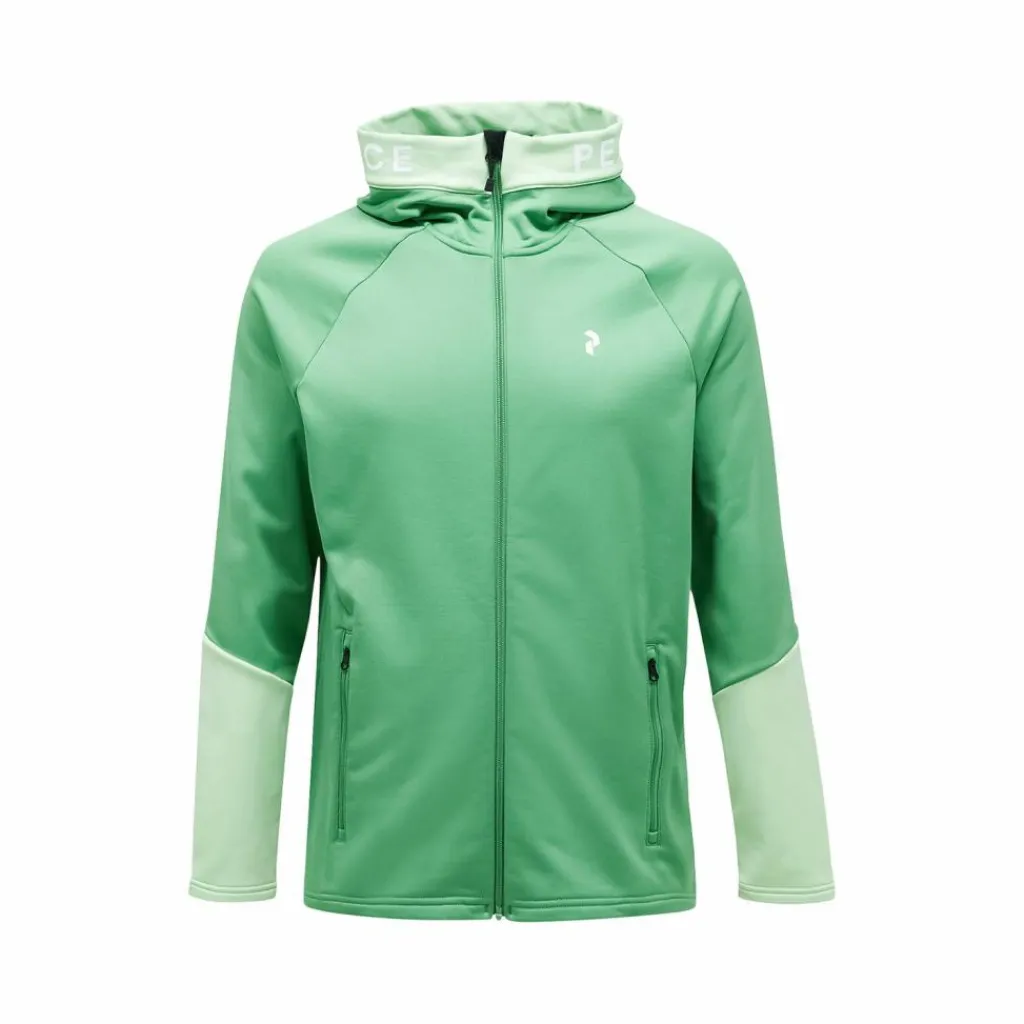 Peak Performance Fleecejacken<· M Rider Zip Hood blattgruen