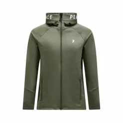 Peak Performance Fleecejacken<· M Rider Zip Hood olive