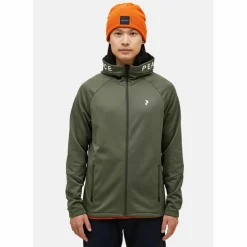 Peak Performance Fleecejacken<· M Rider Zip Hood olive