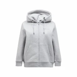 Peak Performance Pullover & Sweats<· W Original Small Logo Zip Hood GRAU