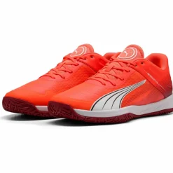 PUMA Volleyball|Badminton<· Accelerate Turbo glowing red-puma white-dark crimson-puma black