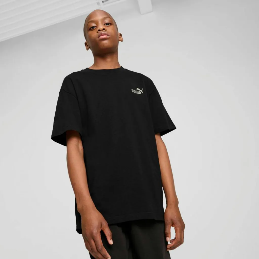 PUMA Shirts<· ESSENTIALS puma black