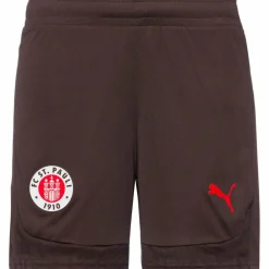 PUMA Shorts<· FC St. Pauli dark chocolate-puma red