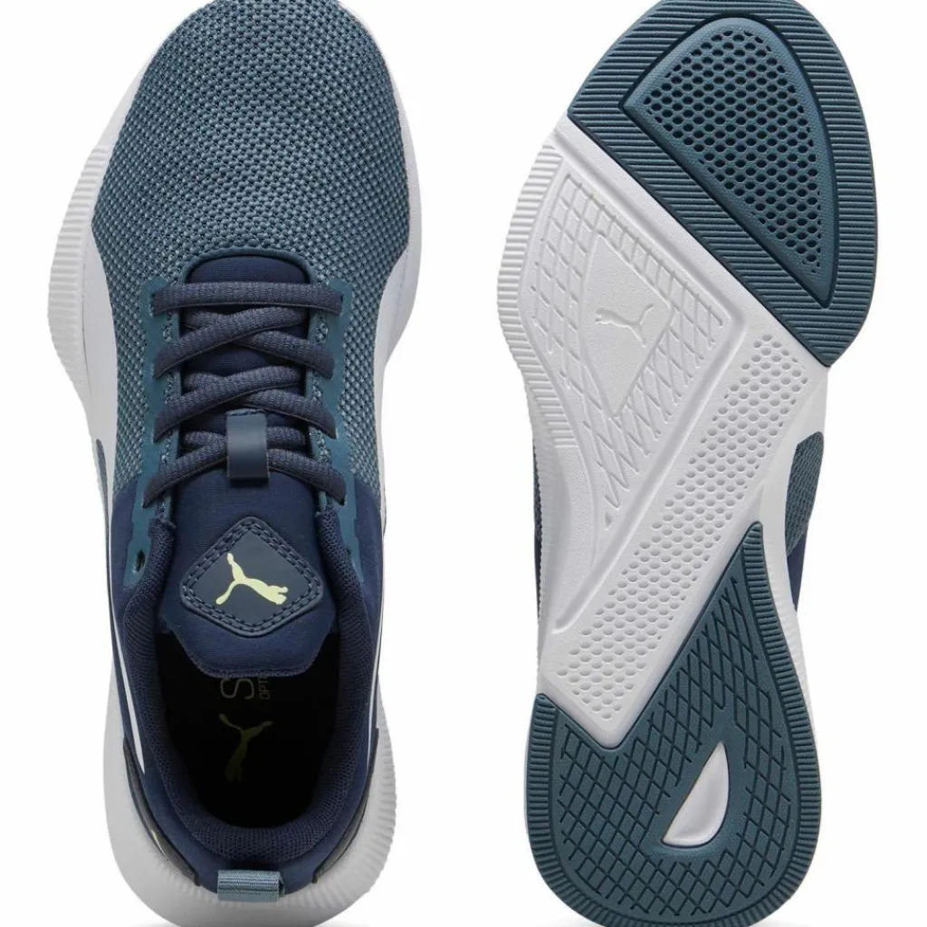 PUMA Laufen|Laufschuhe<· Flyer Runner club navy-gray skies-puma white