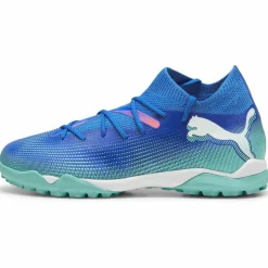 PUMA Fußballschuhe<· FUTURE 7 MATCH TT + Mid Jr bluemazing-puma white-electric peppermint