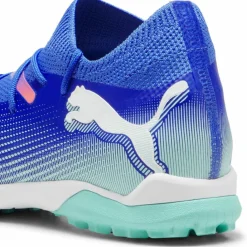 PUMA Fußballschuhe<· FUTURE 7 MATCH TT + Mid Jr bluemazing-puma white-electric peppermint