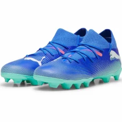 PUMA Fußballschuhe<· FUTURE 7 MATCH FG/AG Jr bluemazing-puma white-electric peppermint