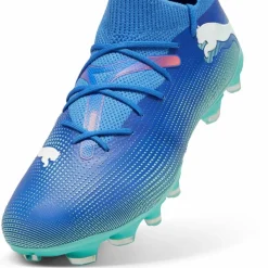 PUMA Fußballschuhe<· FUTURE 7 MATCH FG/AG Wn's bluemazing-puma white-electric peppermint