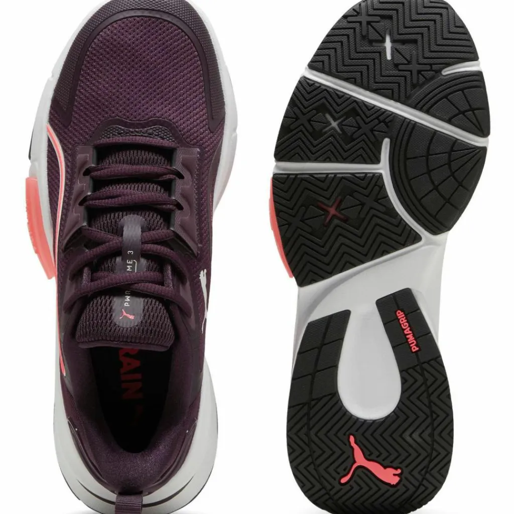 PUMA Fitnessschuhe<· PWRFrame TR 3 midnight plum-vapor gray-sunset glow