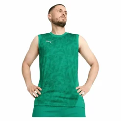 PUMA Trikots<· teamCUP Training Tanktop gruensilbergruen