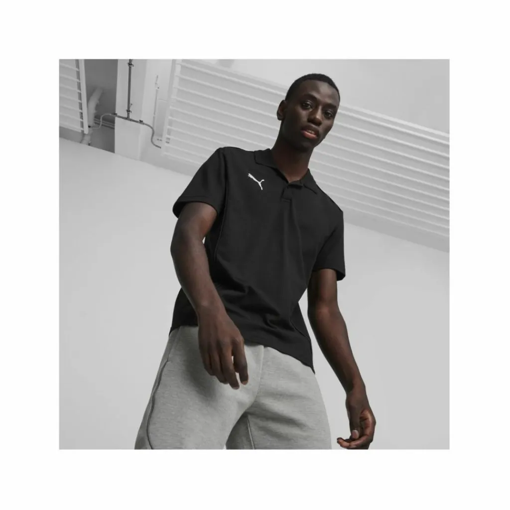 PUMA Trikots<· teamFINAL Casuals Poloshirt schwarzsilber