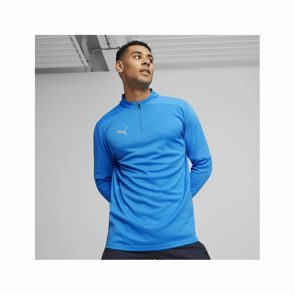 PUMA Trikots<· teamFINAL Training 1/4 Zip Sweatshirt dunkelblausilber