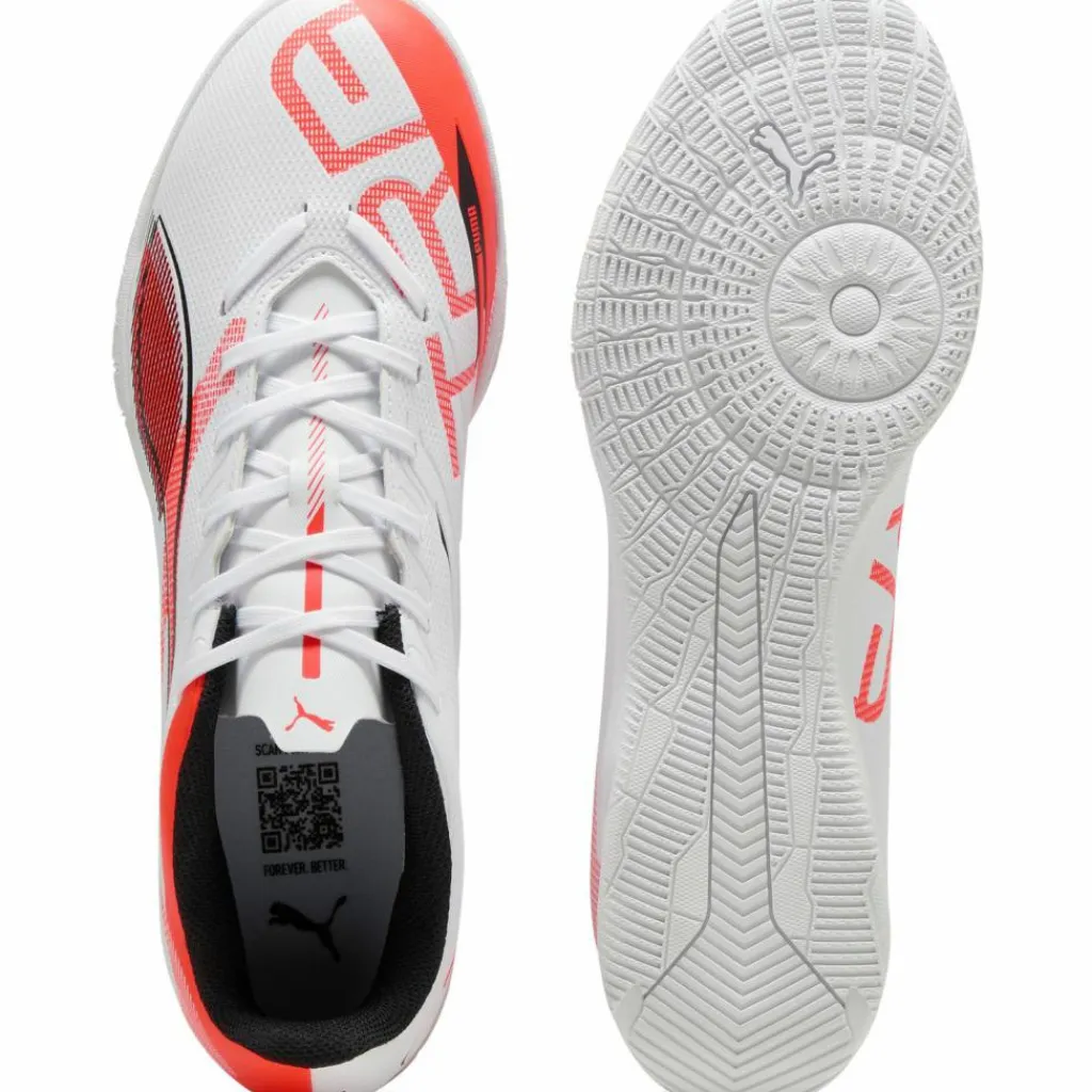 PUMA Fußballschuhe|Hallenschuhe<· ULTRA 5 PLAY IT puma white-puma black-glowing red
