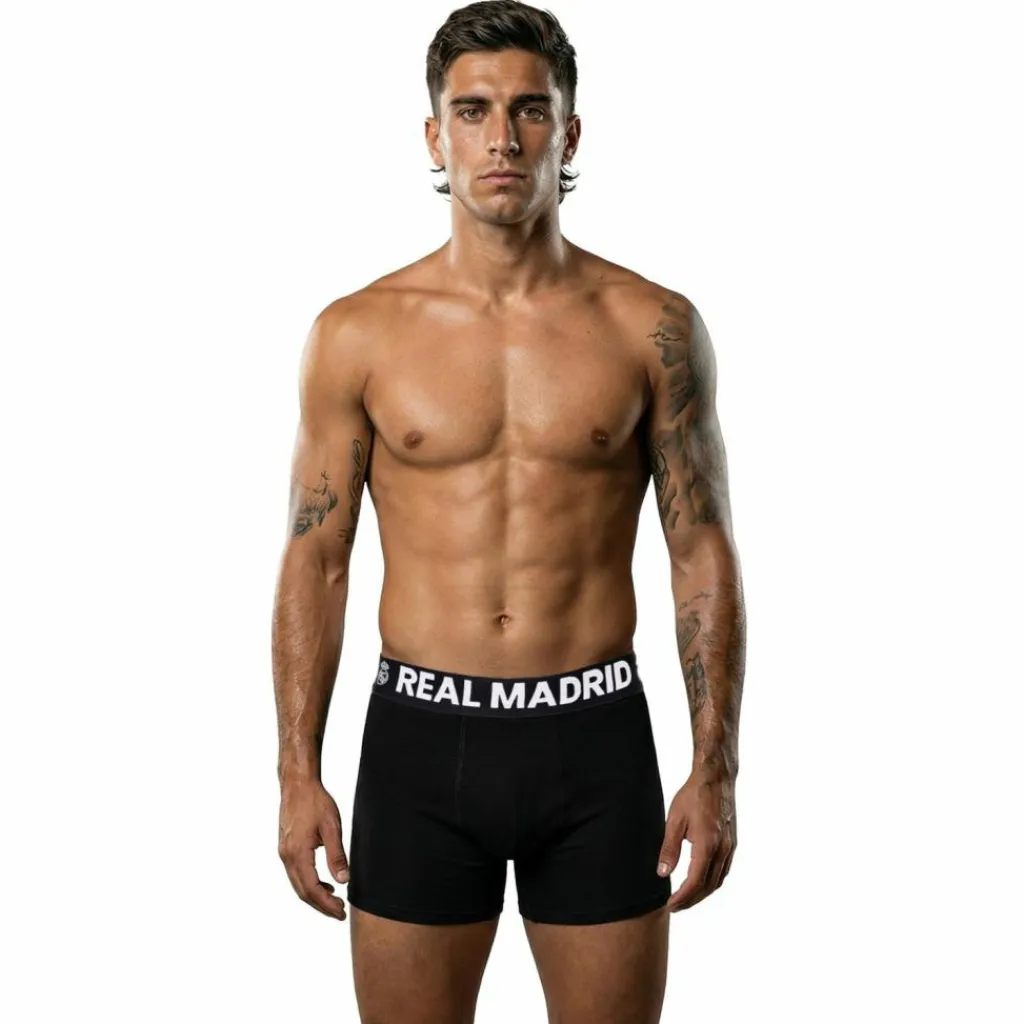 Real Madrid Unterwäsche<· Boxershort Schwarz/Dunkelblau