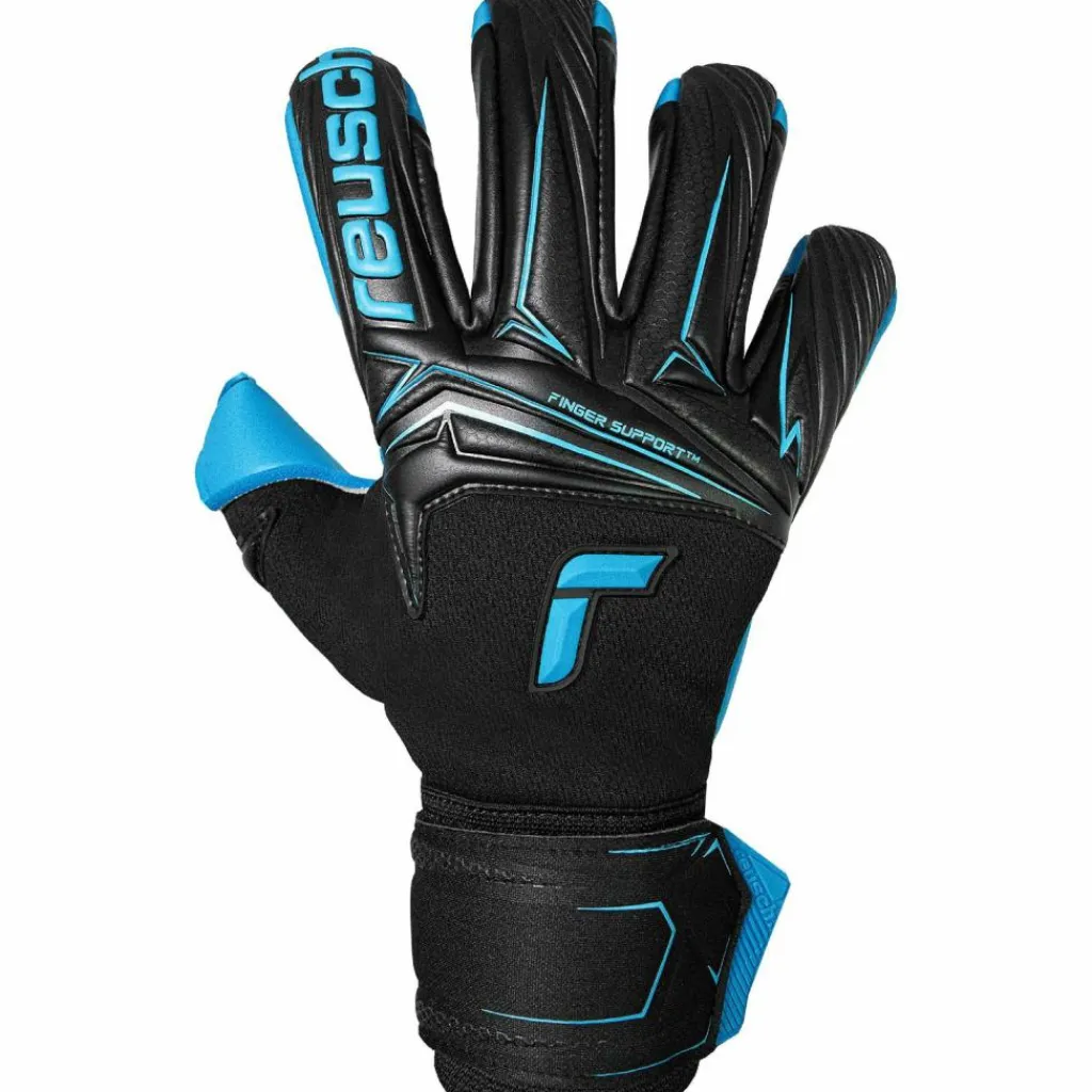 Reusch Handschuhe|Handschuhe<· Attrakt Aqua Finger Support 7736 blck/aqua blue