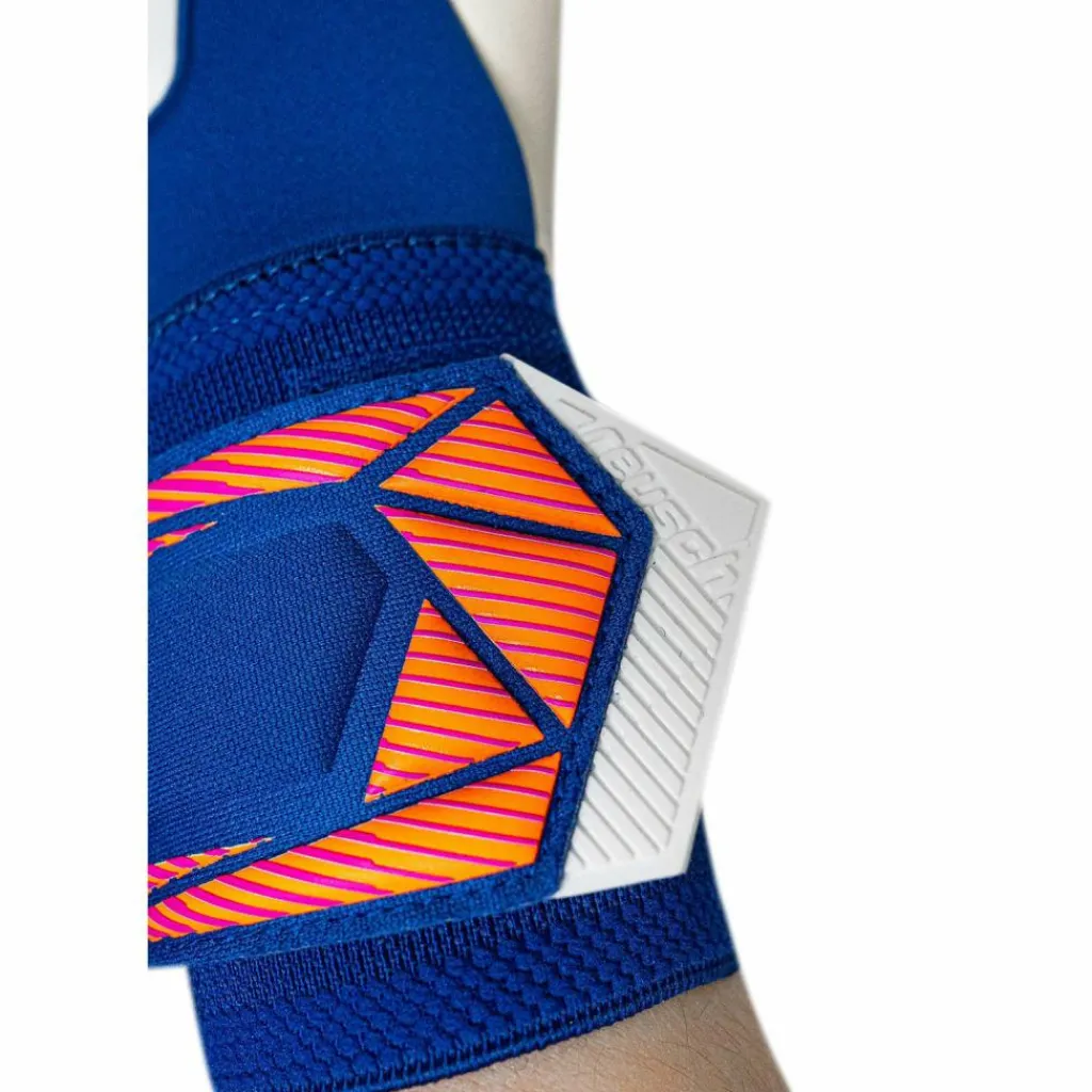 Reusch Handschuhe|Fußball<· Attrakt Duo Evolution 4126 sharp blu/wht/shock orng