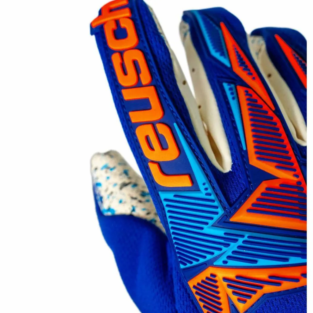 Reusch Handschuhe|Handschuhe<· Attrakt Freegel Fusion Goaliator 4129 sharp blu/shock orang