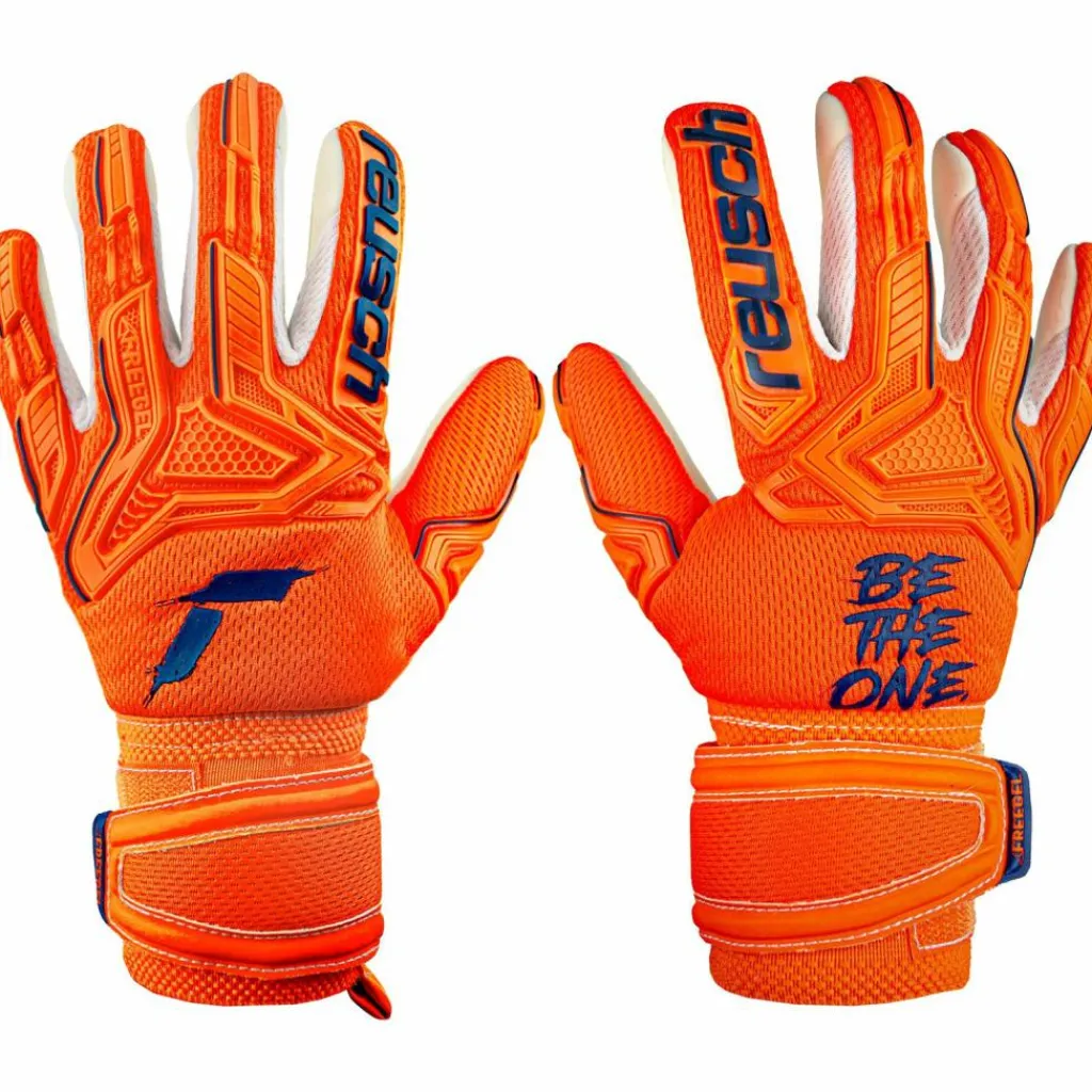 Reusch Handschuhe|Handschuhe<· Attrakt Freegel Silver Jr shocking orange
