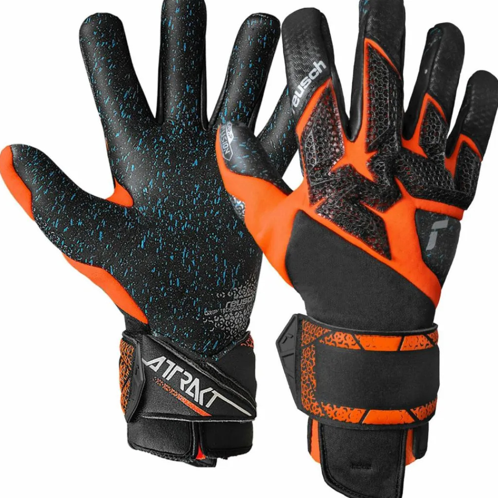 Reusch Handschuhe|Handschuhe<· Attrakt Fusion Carbon® 3D 7784 black / shocking orange /
