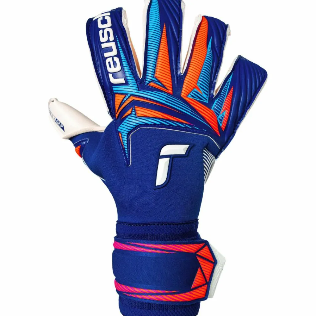 Reusch Fußball|Handschuhe<· Attrakt Gold X Evolution 4126 sharp blu/wht/shock orng