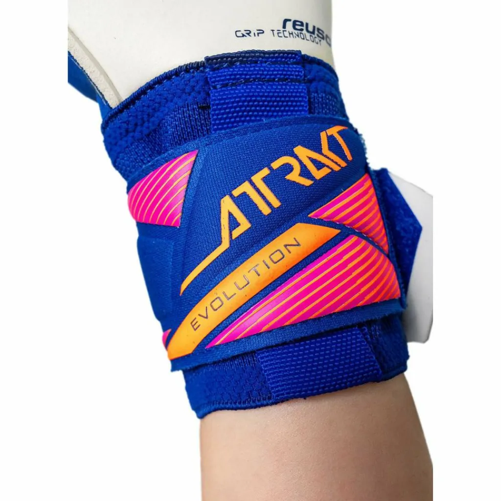Reusch Fußball|Handschuhe<· Attrakt Gold X Evolution 4126 sharp blu/wht/shock orng