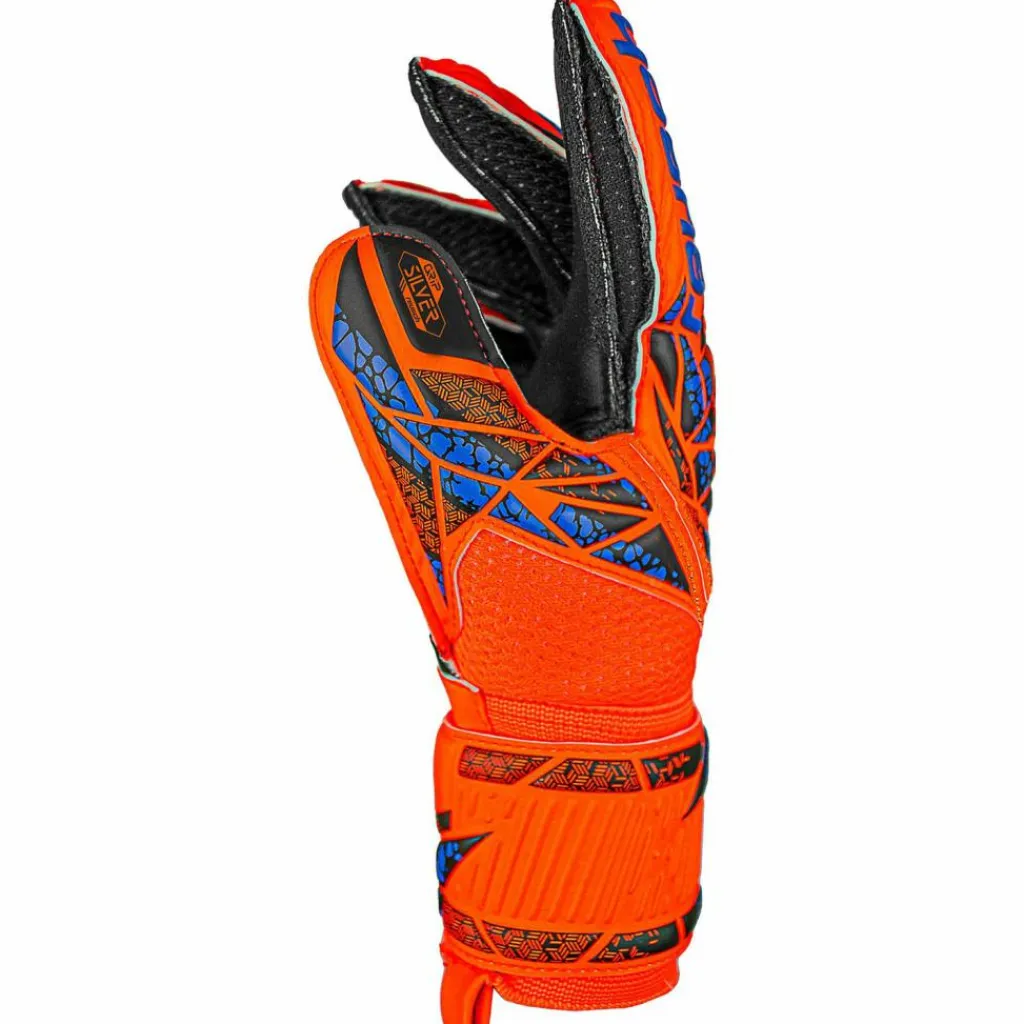 Reusch Handschuhe|Handschuhe<· Attrakt Silver Junior 2211 hyper orng/elec blue/blck