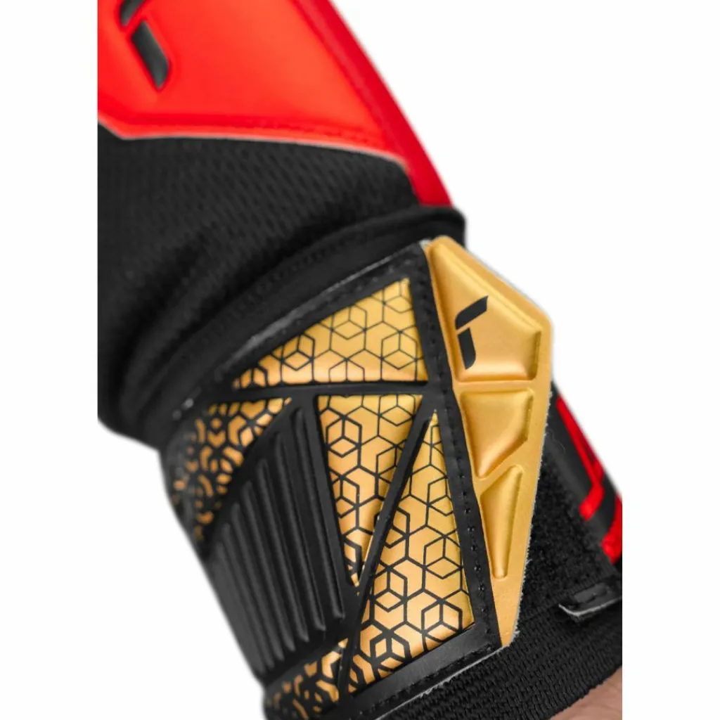 Reusch Handschuhe|Handschuhe<· Attrakt Silver 7075 blck/gold/firy red
