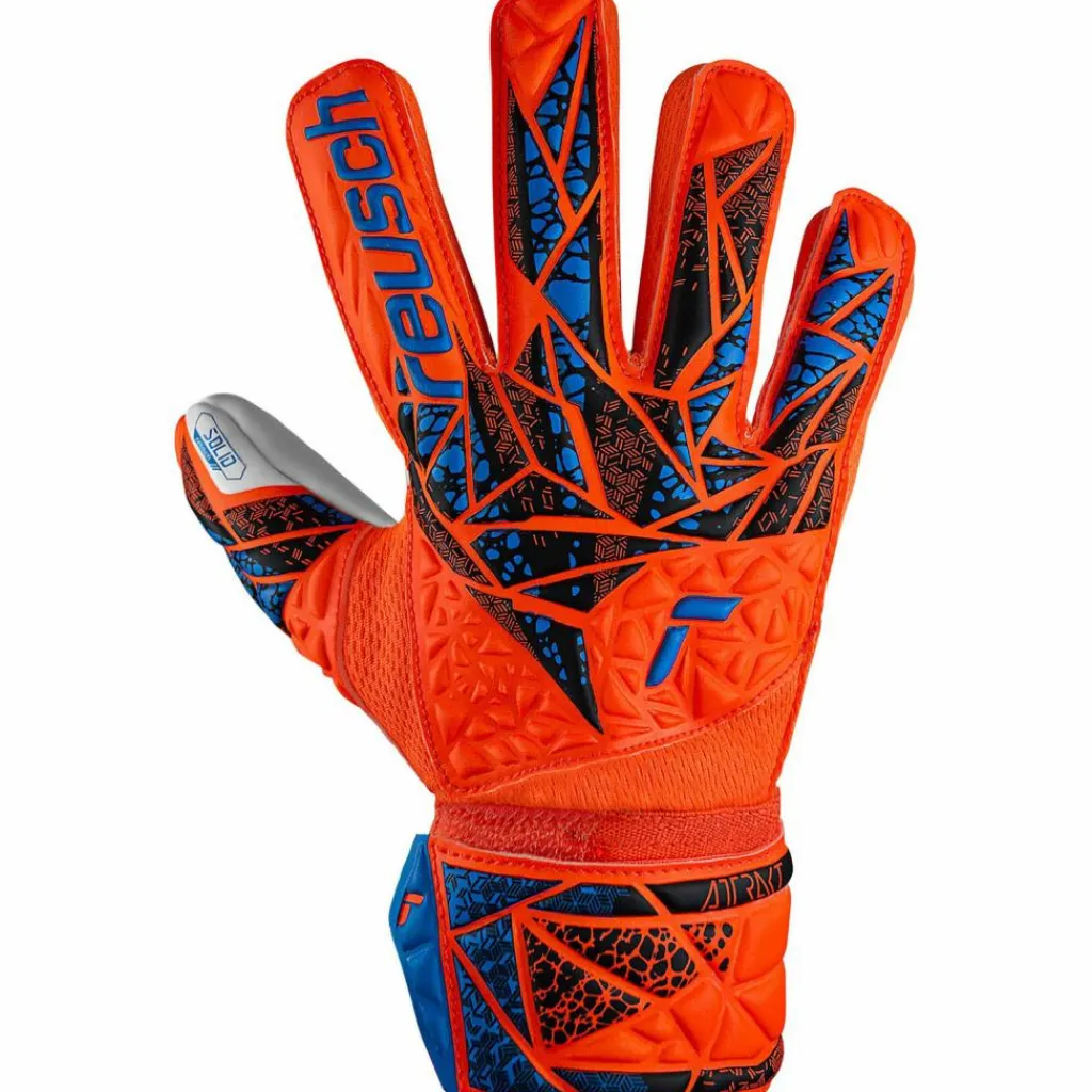 Reusch Handschuhe|Handschuhe<· Attrakt Starter Solid Junior 2210 hyper orng/elec blue