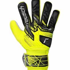 Reusch Handschuhe<· Attrakt Starter Solid Junior safety yellow-silver