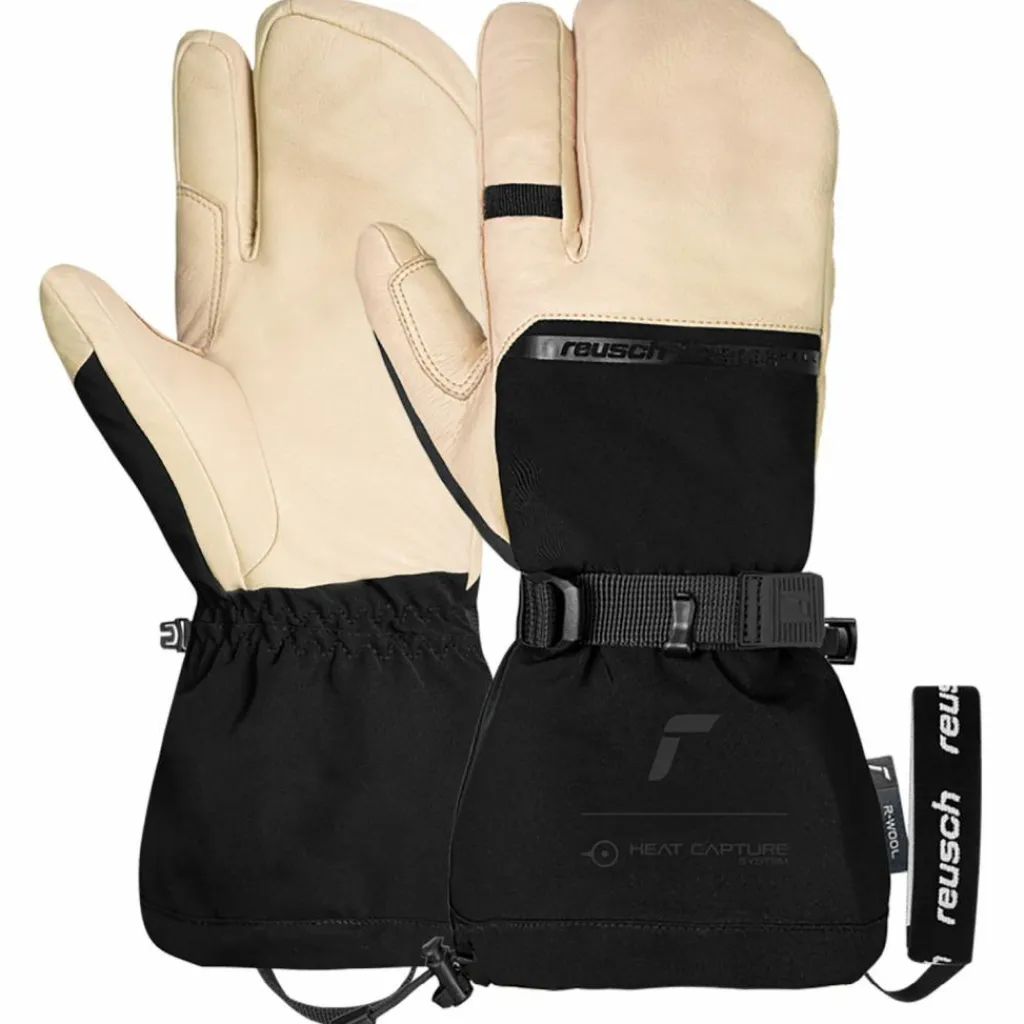 Reusch Skihandschuhe|Snowboarding<· Duality R-WOOL Lobster 9002 tan / black