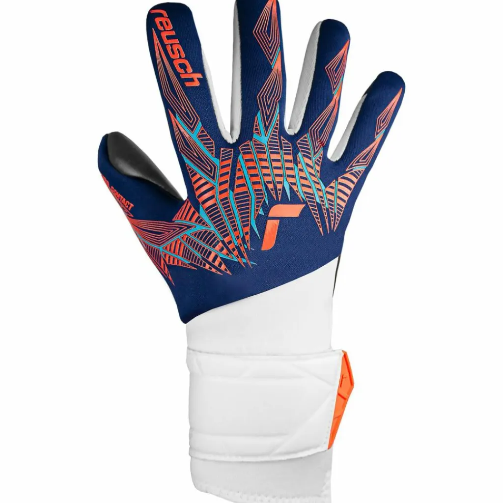 Reusch Handschuhe|Handschuhe<· Pure Contact Silver Junior 4848 premi blu/electr oran/blc