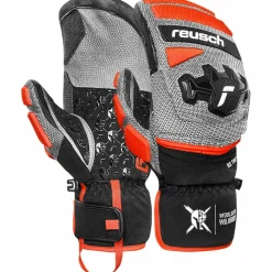 Reusch Skihandschuhe|Snowboarding<· Worldcup Warrior Mitten 7588 blck/silver/fluo red