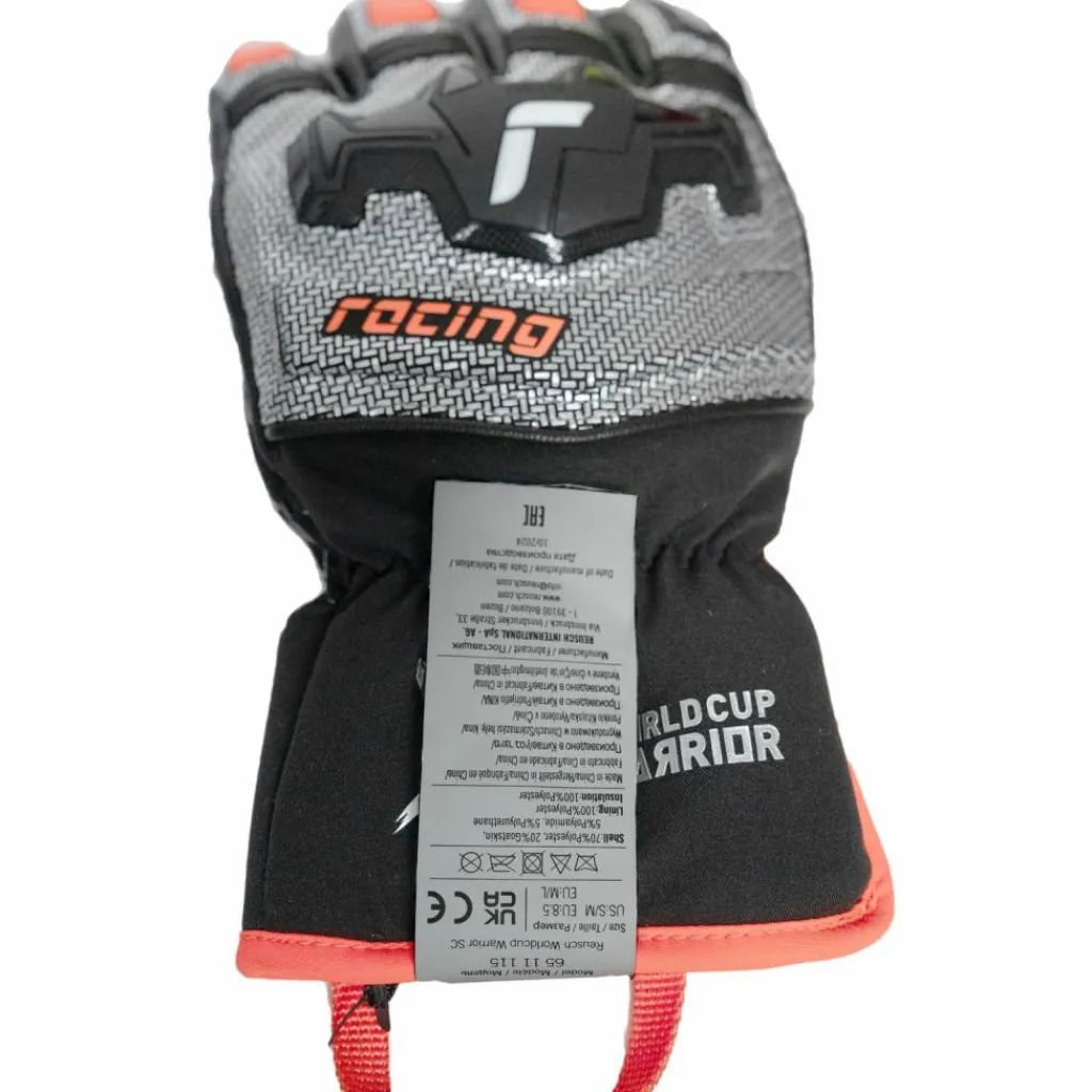 Reusch Skihandschuhe|Snowboarding<· Worldcup Warrior SC 7588 blck/silver/fluo red