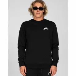 RUSTY Pullover & Sweats<· ONE HIT WONDER CREW FLEECE Black