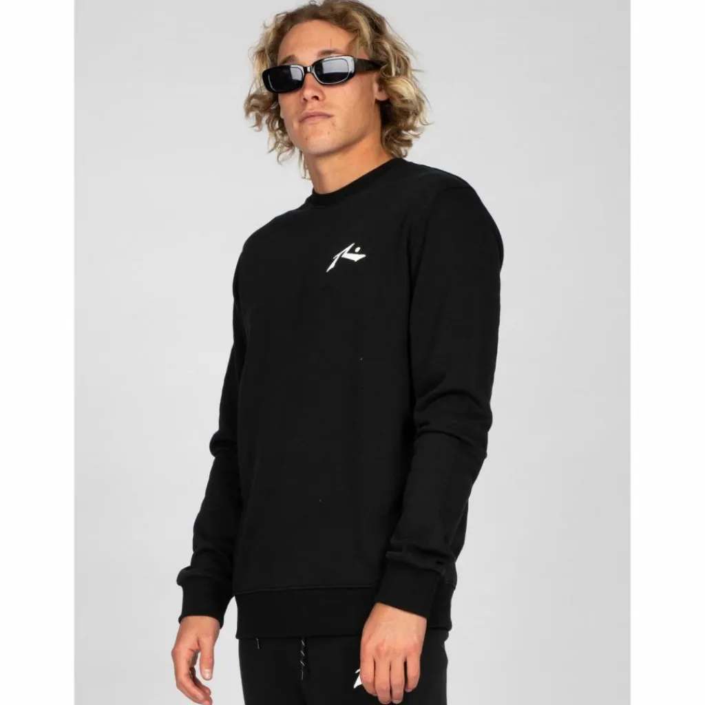 RUSTY Pullover & Sweats<· ONE HIT WONDER CREW FLEECE Black