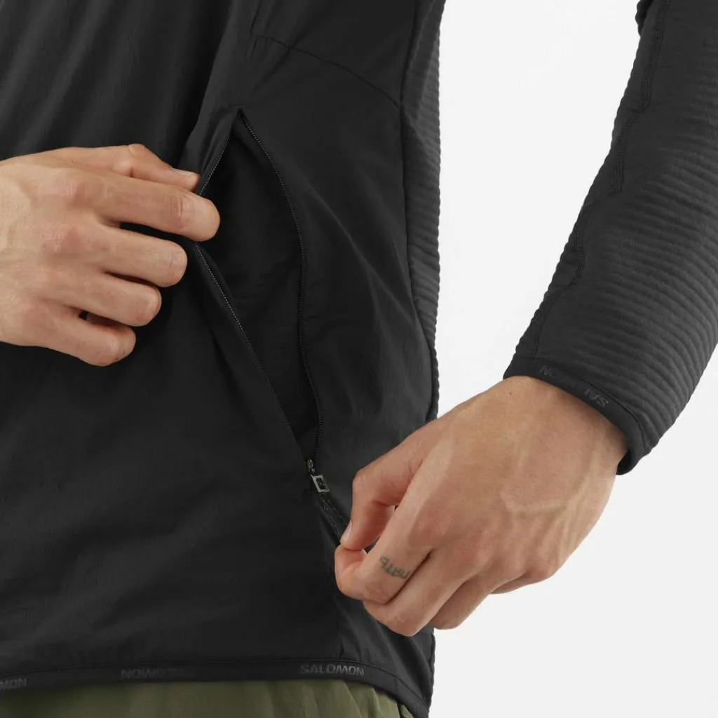 Salomon Wandern|Wandern<· ESSENTIAL LIGHTWARM HYBRID deep black