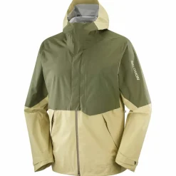 Salomon Jacken|Regenjacken<· OUTERPATH PRO 2.5L gray green-grape leaf