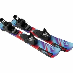 Salomon Skier|Ski<· QST XS and C5 pastel neon blue