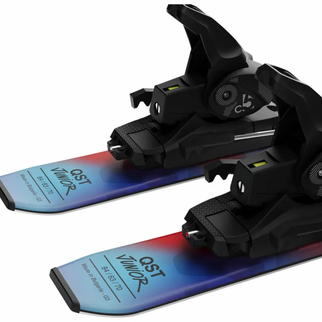 Salomon Skier|Ski<· QST XS and C5 pastel neon blue