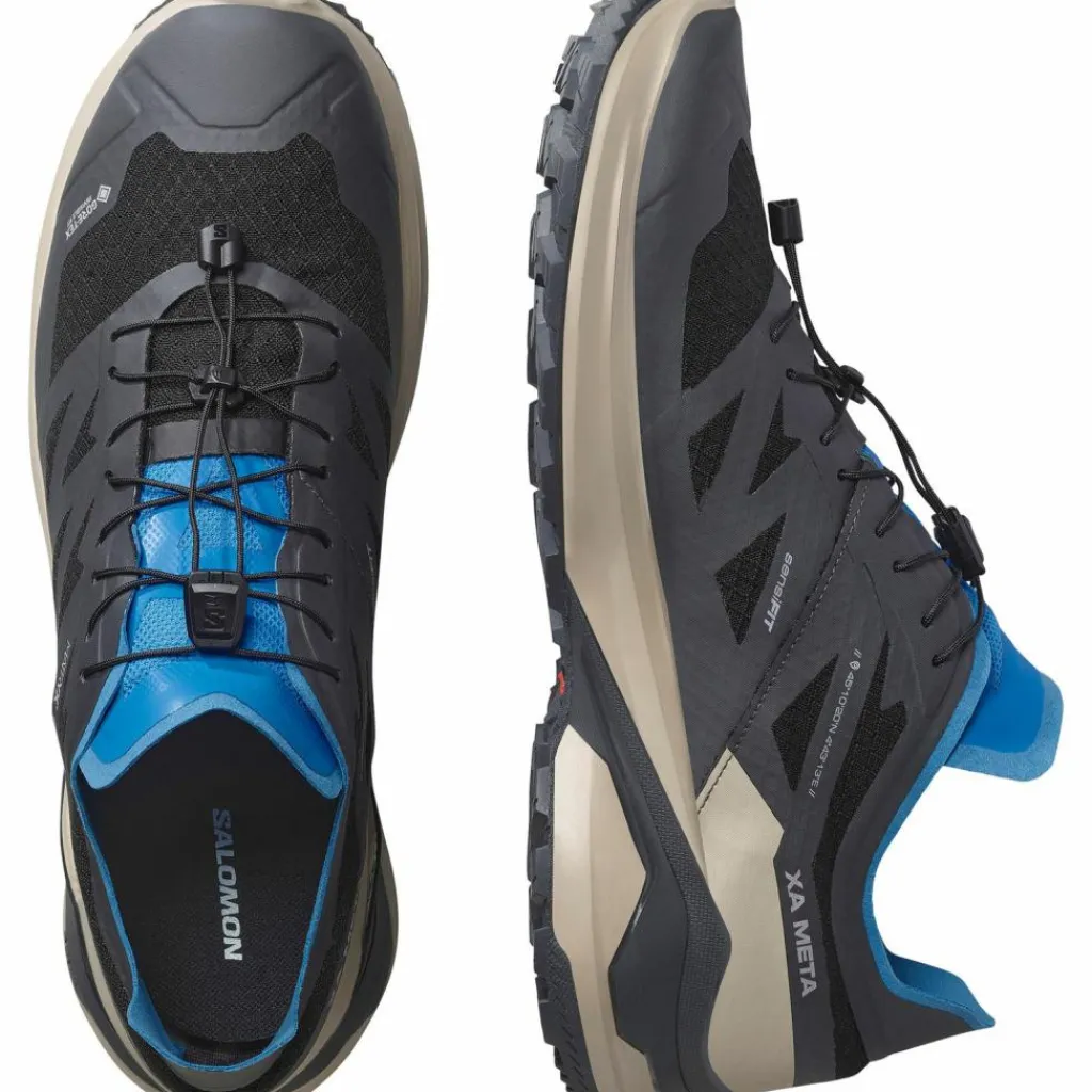 Salomon Multifunktionsschuhe|Wanderschuhe<· XA META MADE IN FRANCE black-oxford tan-french blue