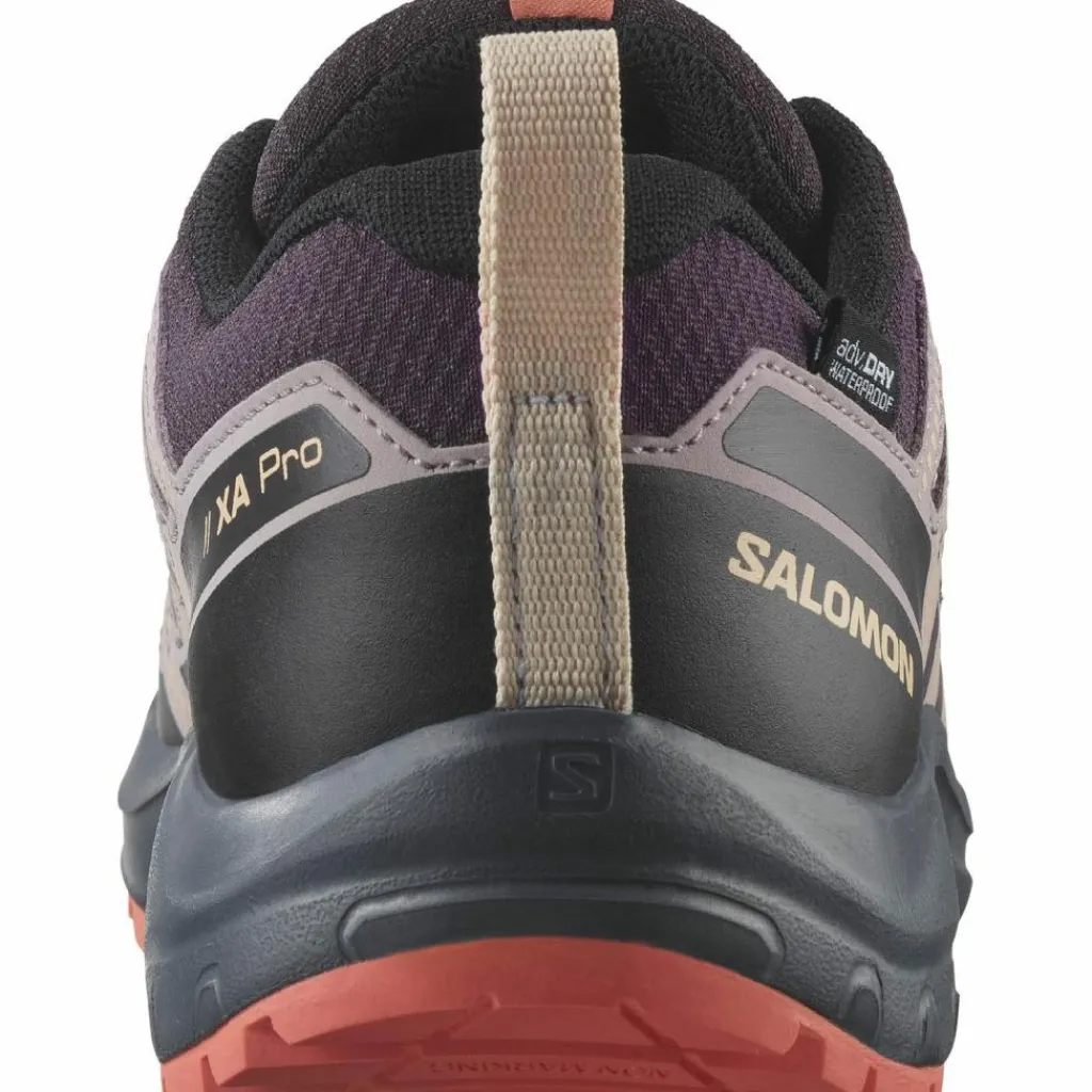 Salomon Wandern|Wanderschuhe<· XA PRO V8 WP plum kitten-turbulence-fusion coral